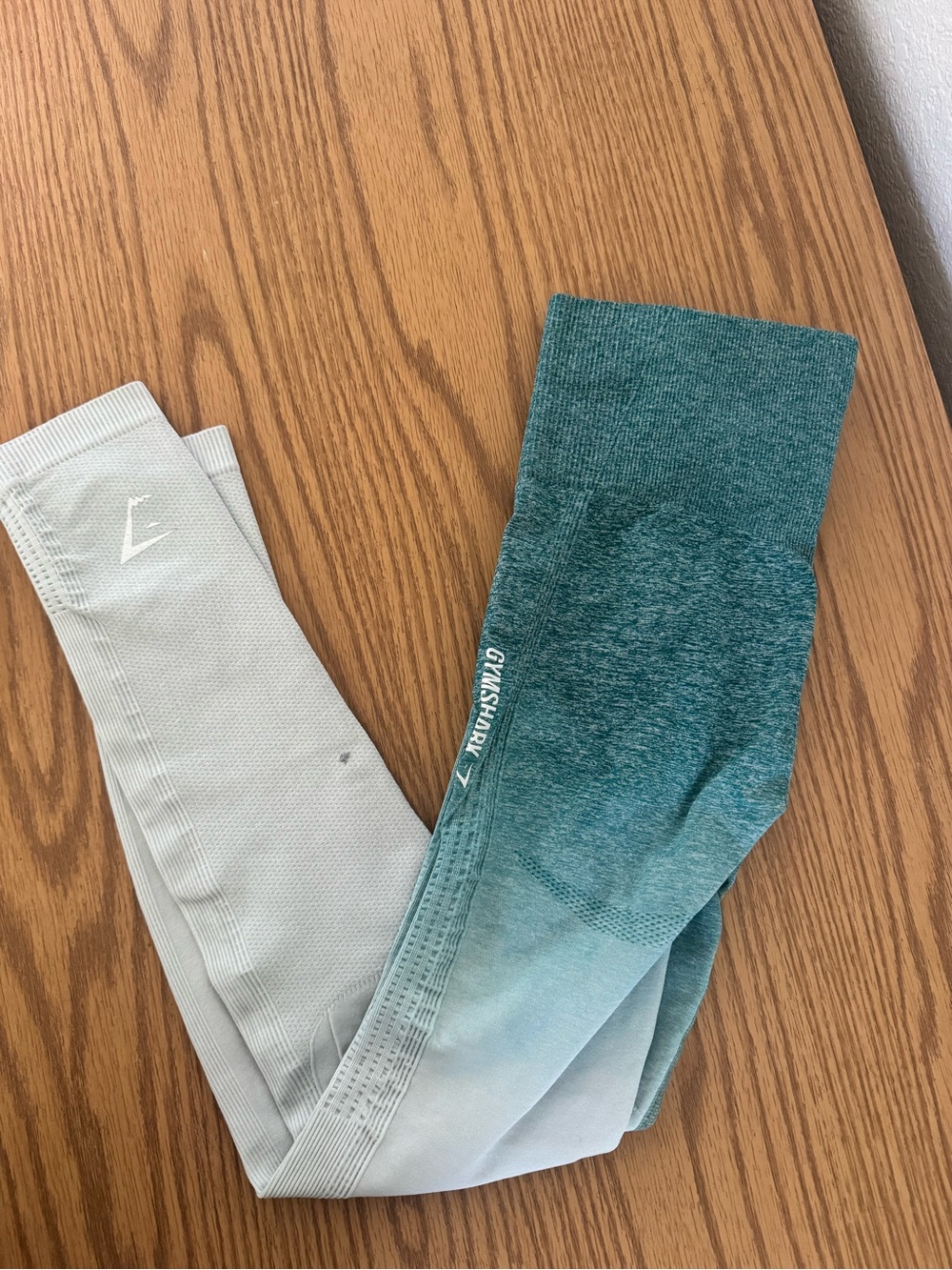 Gymshark Ombre Teal-to-Light Teal Leggings